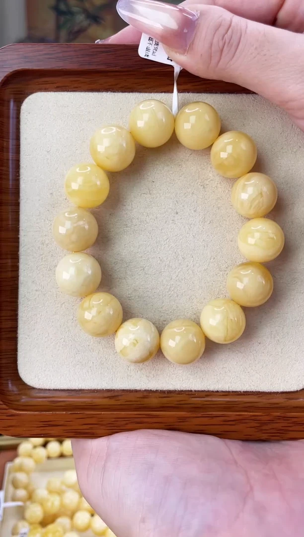 未镶嵌蜜蜡裸石手串