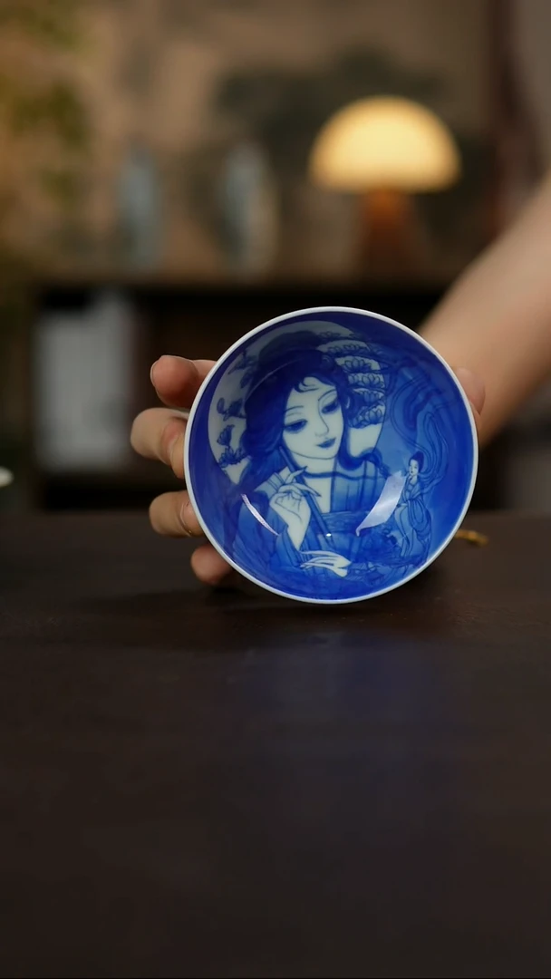 杯景德镇陶瓷杯碗柴烧多人