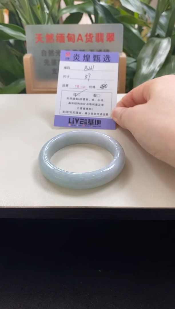 未镶嵌手镯翡翠圈口57编码b261