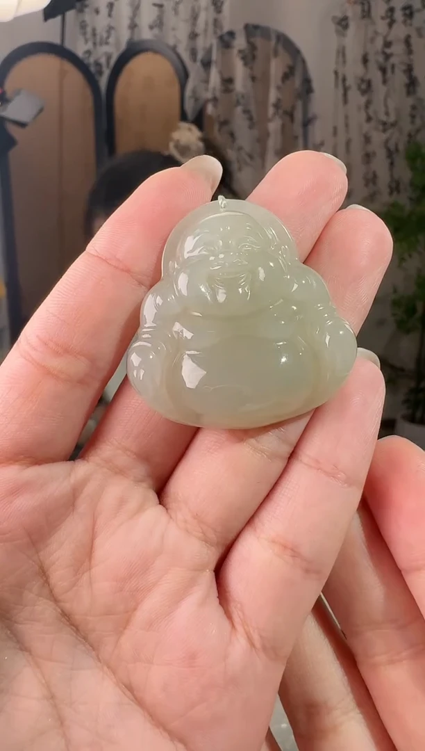 颈饰未镶嵌和田玉晴水40佛公 p