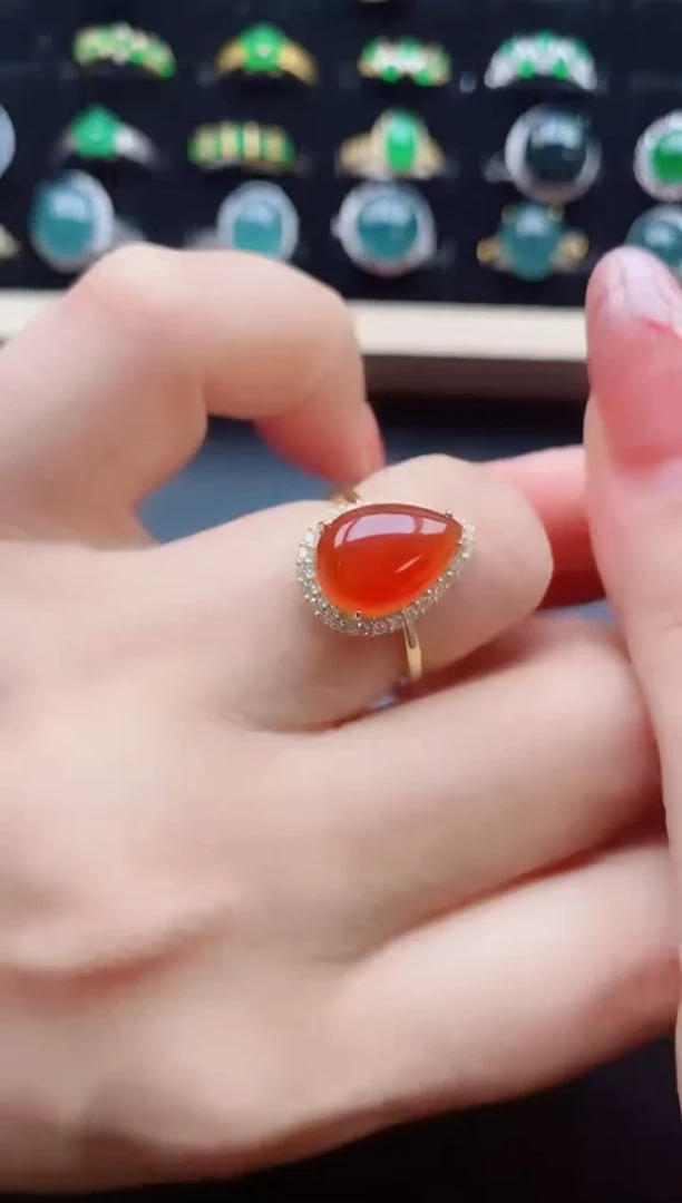 【闪购商品】玛瑙/玉髓戒指银S925镶嵌321321