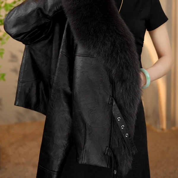 2025杭州专柜原版新款海宁皮草羽绒服11251-染