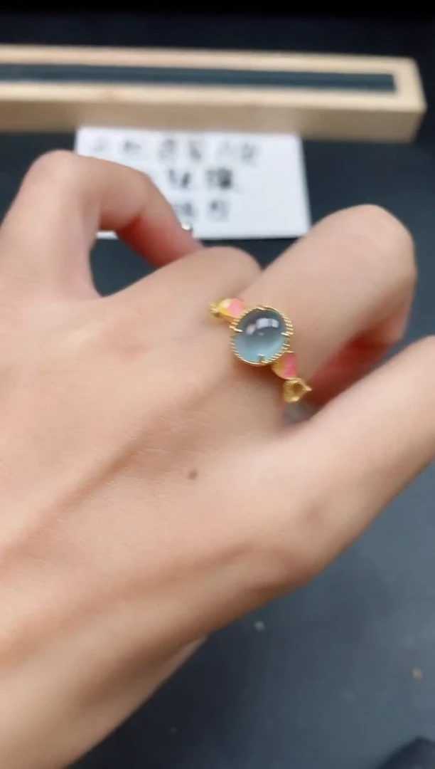 银S925镶嵌戒指翡翠111111
