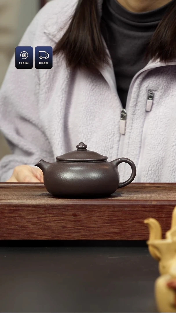 【闪购商品】紫砂茶壶千禧紫泥 寒江