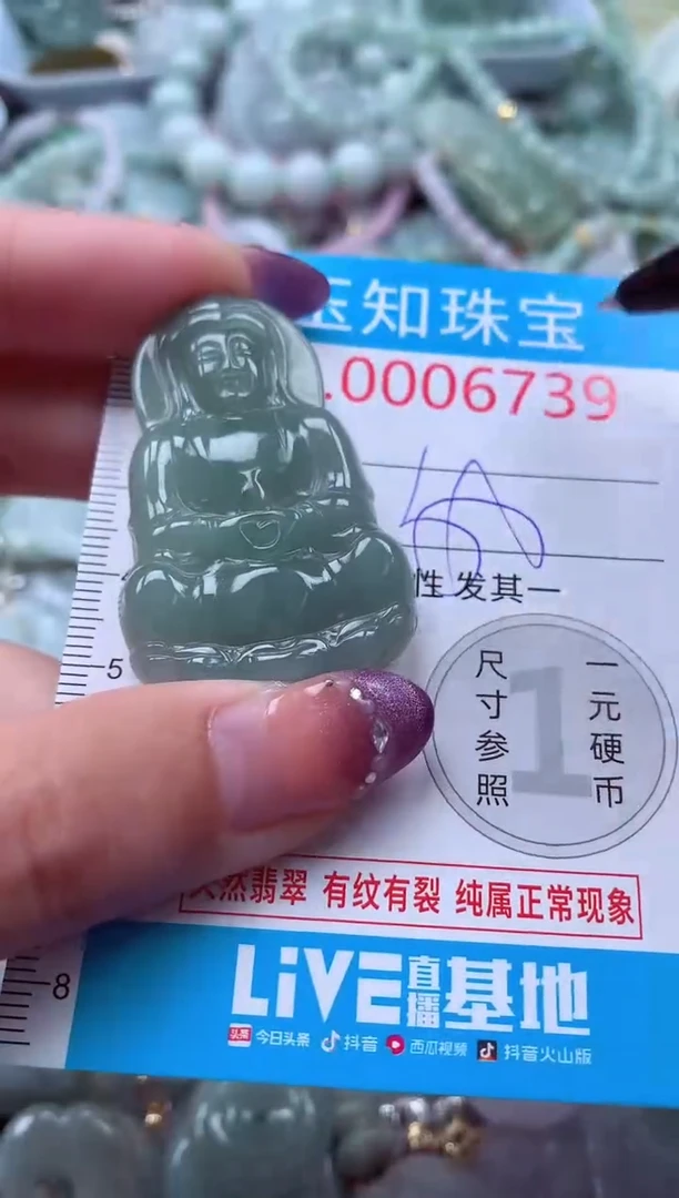 翡翠未镶嵌吊坠(不含链)6739