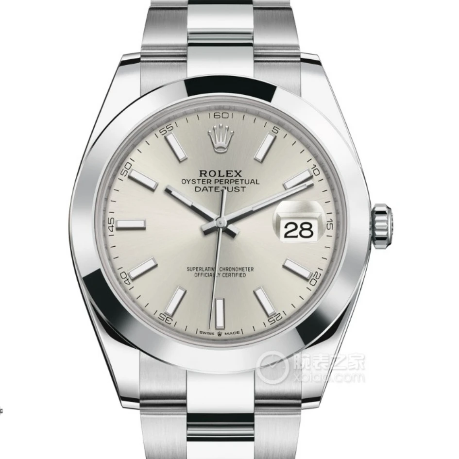 未使用 Rolex/劳力士 瑞士名表/126300-0003光圈板带银色日志男款