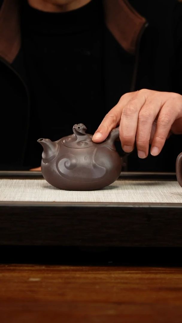 茶壶紫砂四底惊涛怒