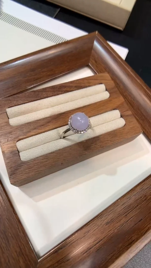 银S925镶嵌戒指翡翠戒指