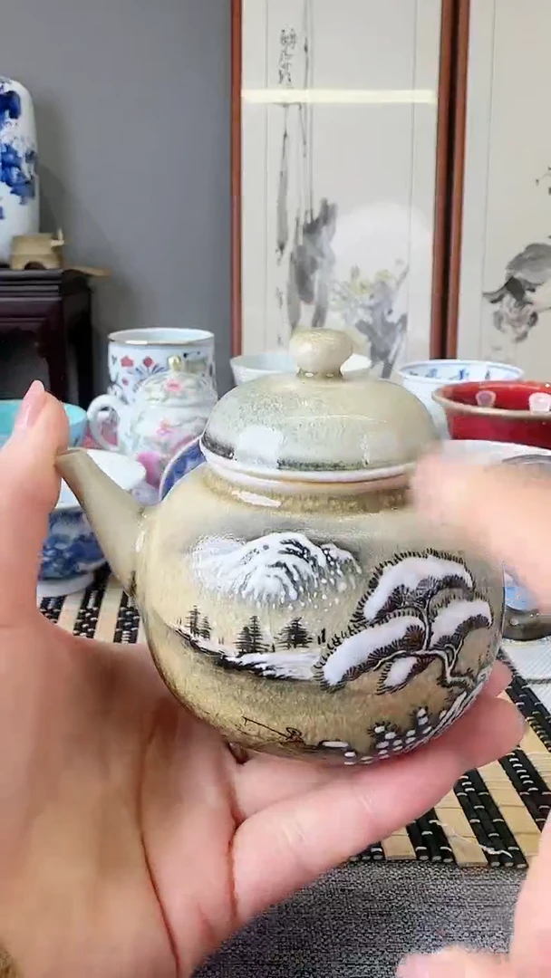 【闪购商品】摆件景德镇手工手绘壶子