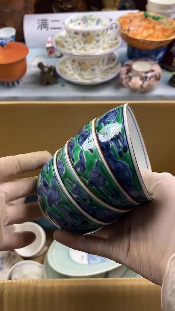 瓷片月***亮英歌瓷器满28包邮