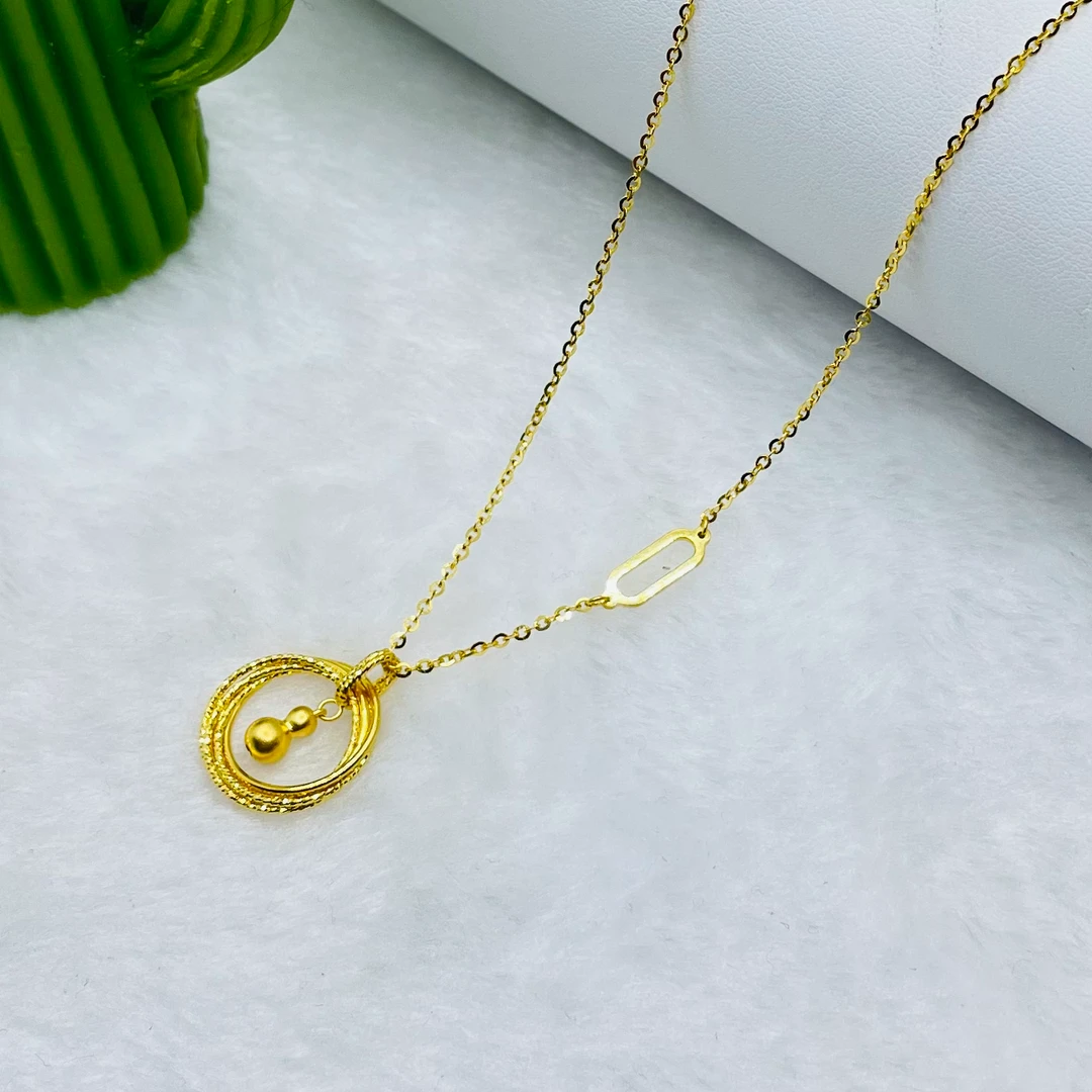 足金999葫芦圆环套链G