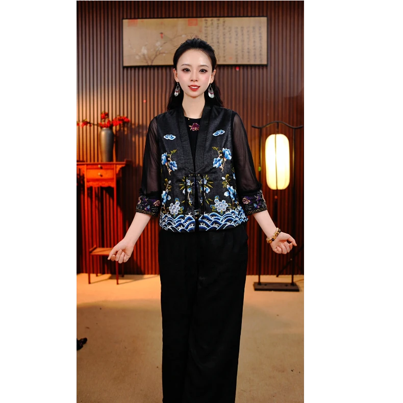 【蓝墨】小鱼高定新中式国风马甲