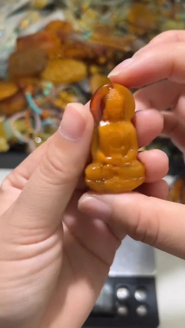 裸石琥珀未镶嵌琥珀蜜蜡吊坠