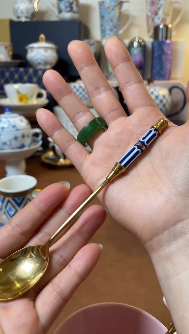 高端礼品（DXT家）咖啡勺子蓝色英伦勺子-ZZ