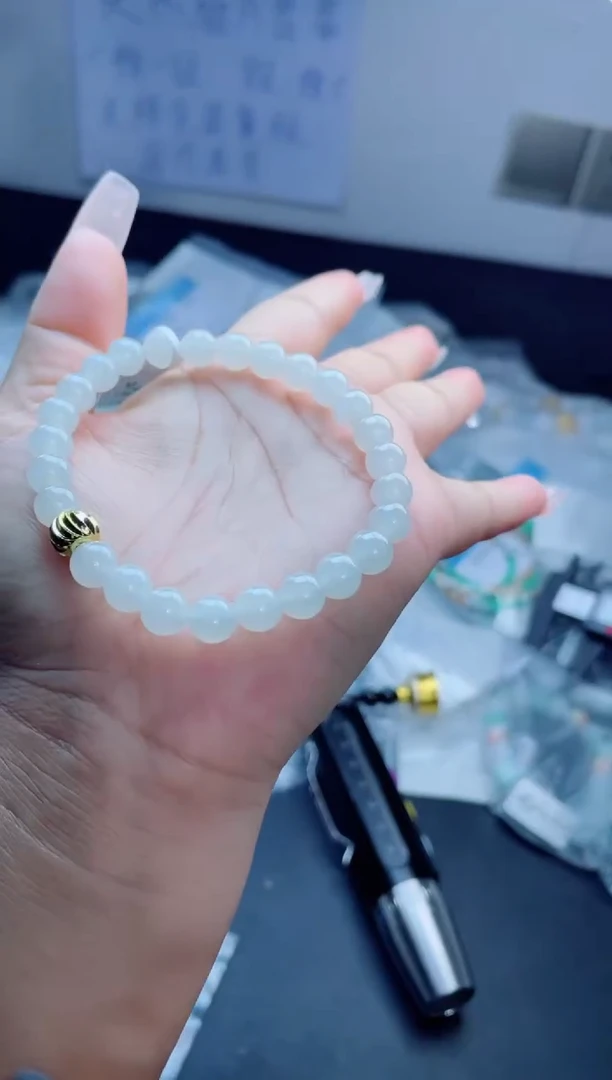 未镶嵌定制翡翠珠串 7.4