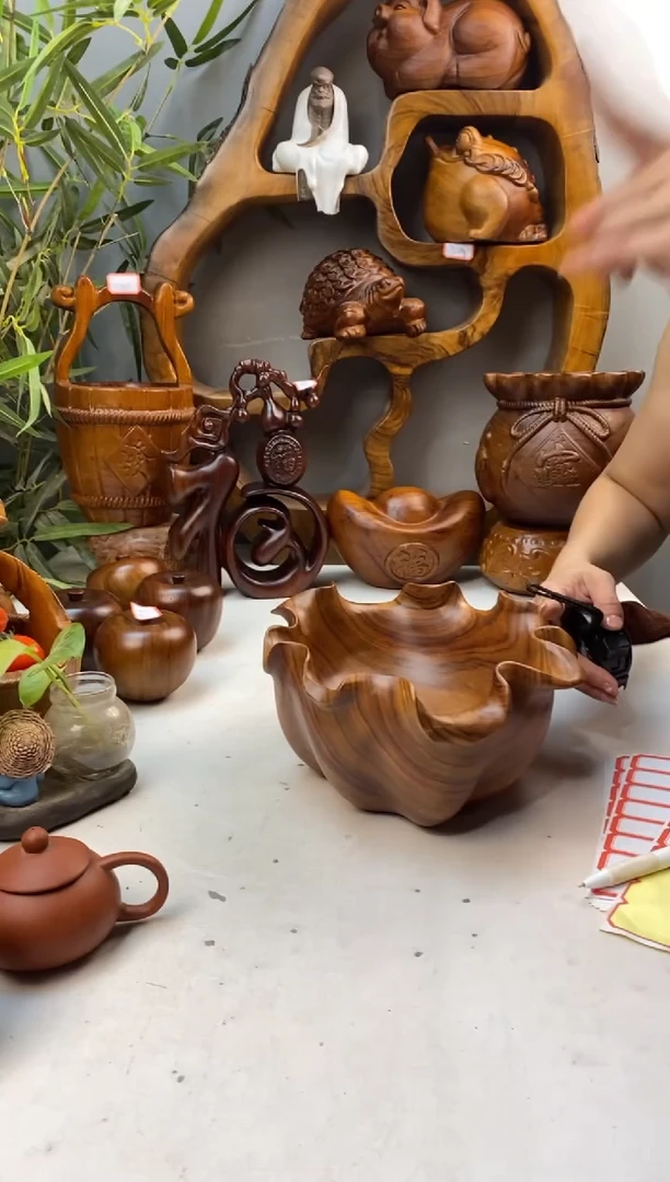 香樟木67香樟木荷叶果盆