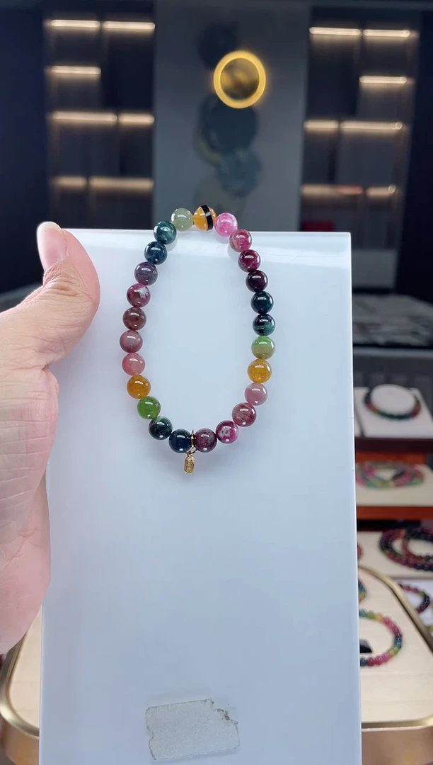 未镶嵌单圈手串7mm+碧玺（多样性发一条）Q