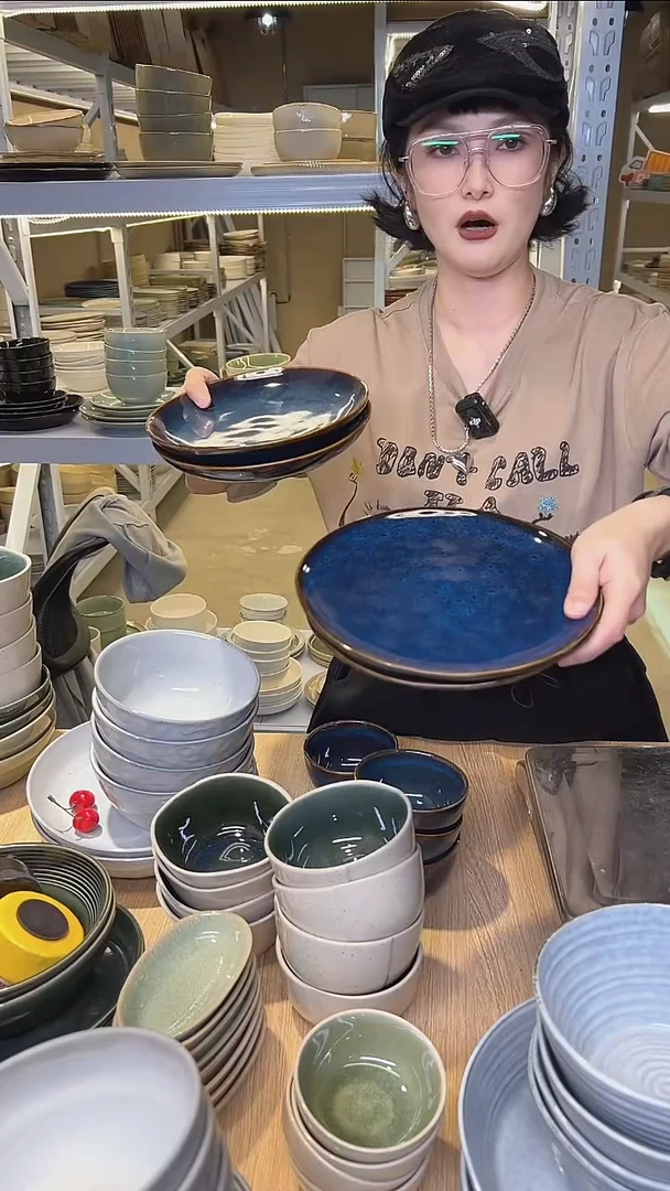 瓷194高温釉下彩陶瓷餐具默认微瑕