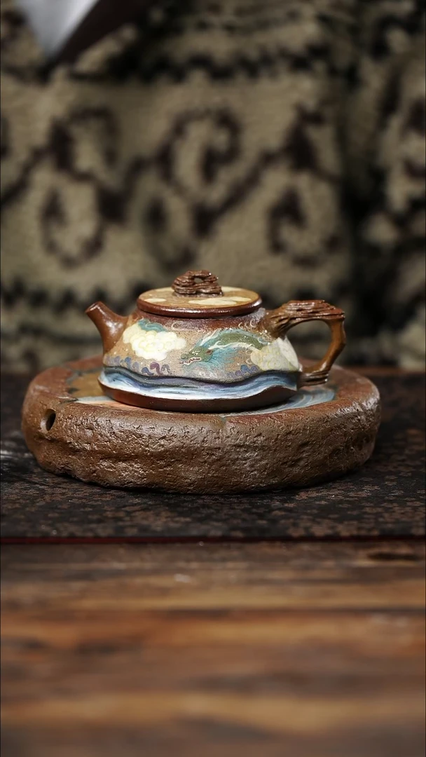 茶杯紫砂空*菜一套紫砂柴烧