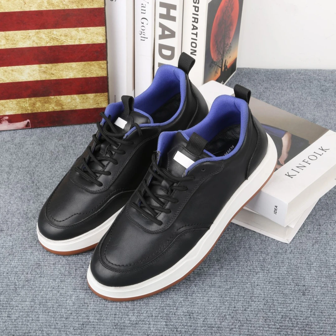 2024秋冬新款头层牛皮真皮男士潮流休闲时尚百搭男鞋潮鞋低帮