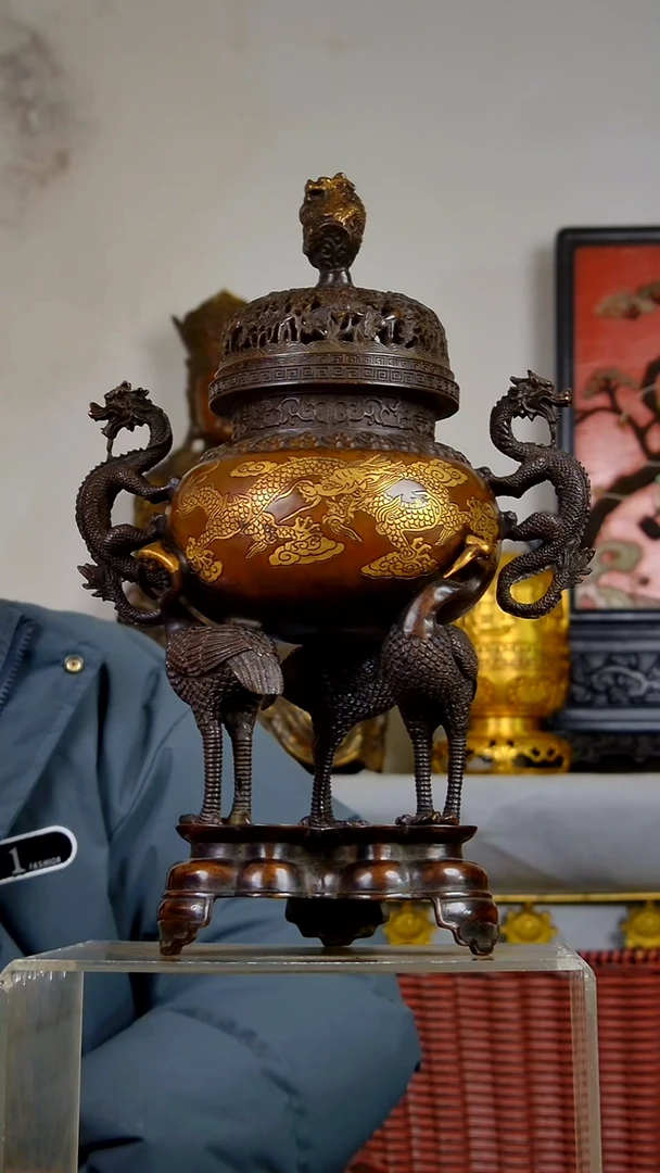 手工艺品琉璃致**学精品香炉结缘