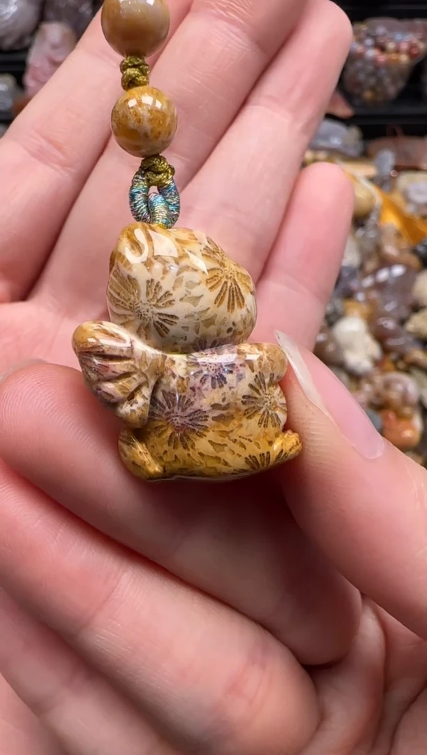 【闪购商品】硅化珊瑚（珊瑚玉）颈饰未镶嵌484