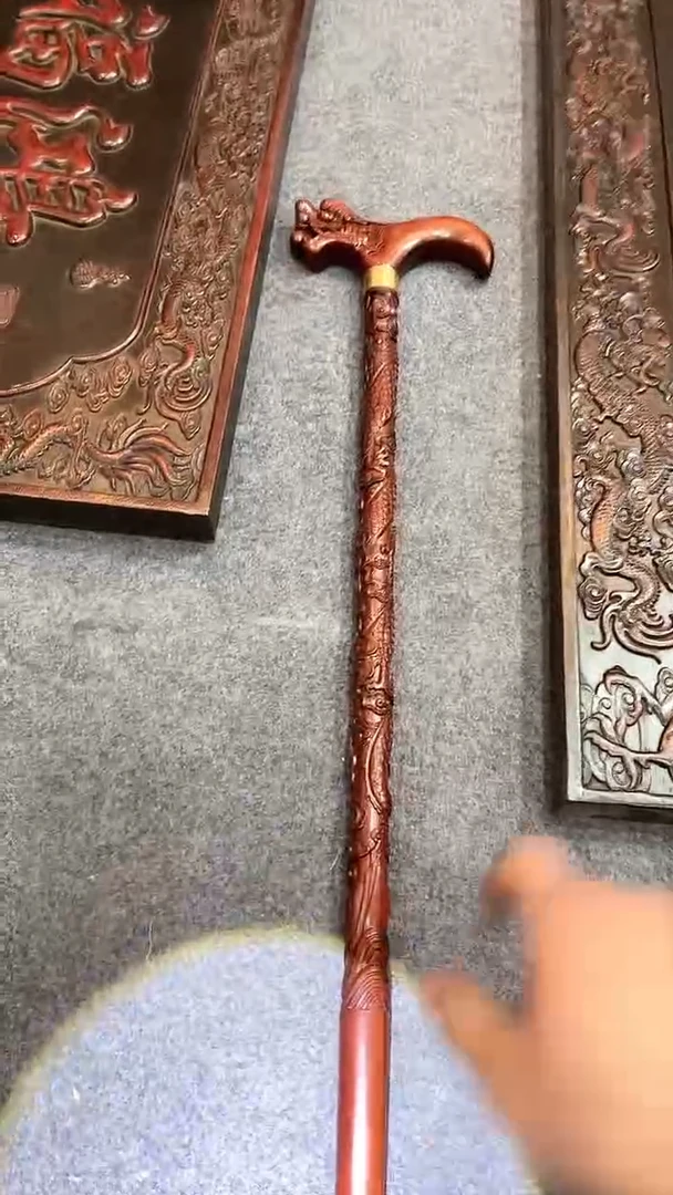 【闪购商品】非洲紫檀（红花梨）拐杖