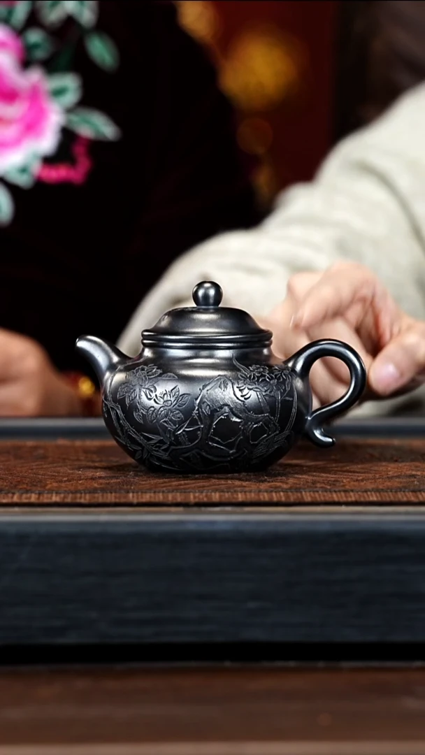 宜兴紫砂YMJ 玄铁砂 莲子 280cc