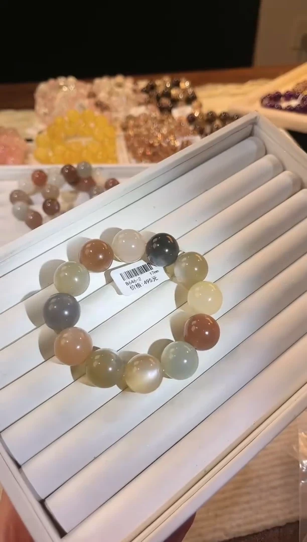 合成欧泊未镶嵌多样性发一Q92彩月光17mm