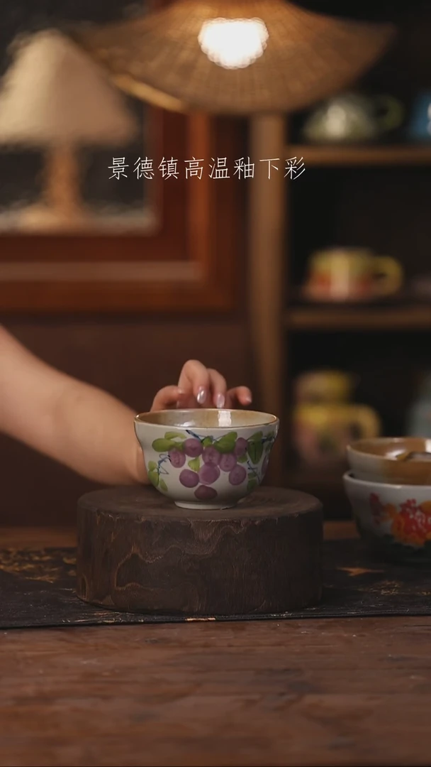 陶瓷景德镇高温釉下手绘陶瓷131