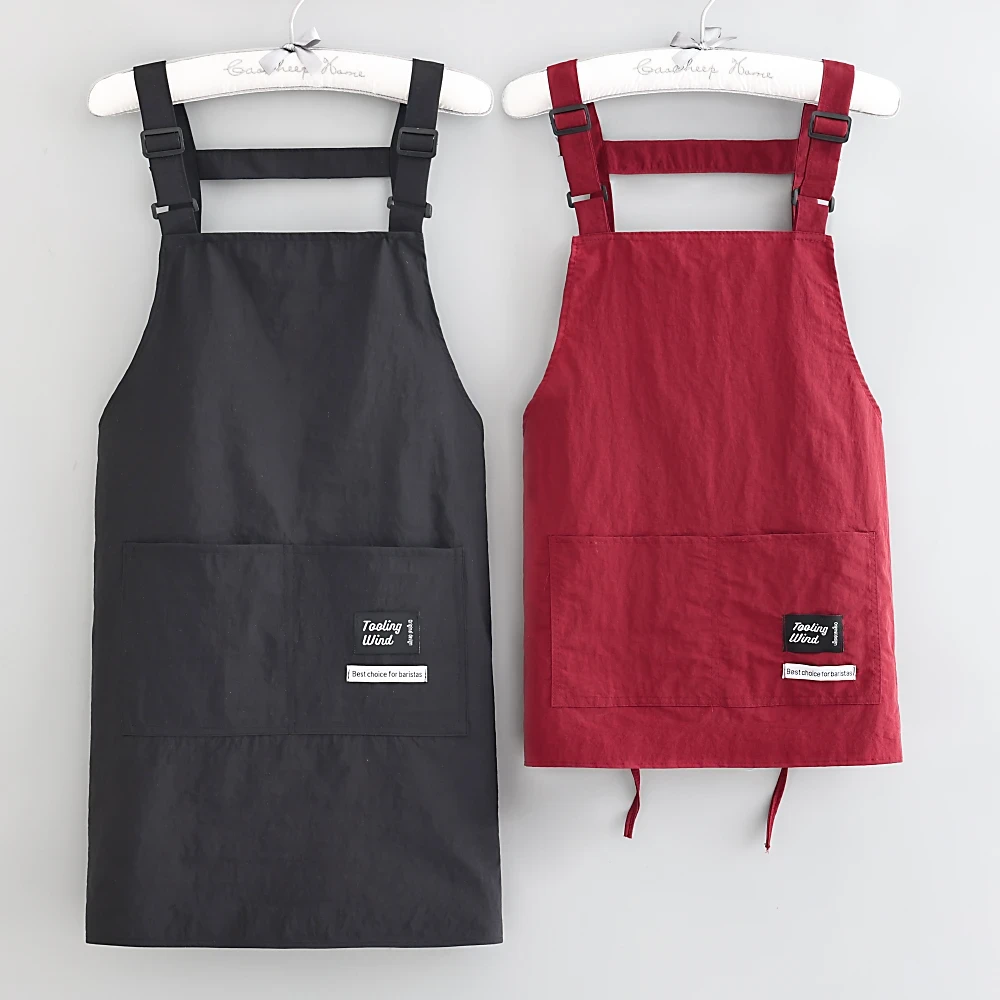 爆款工作服耐脏防水餐饮专用罩衣无袖款围裙家用厨房做饭防污腰围