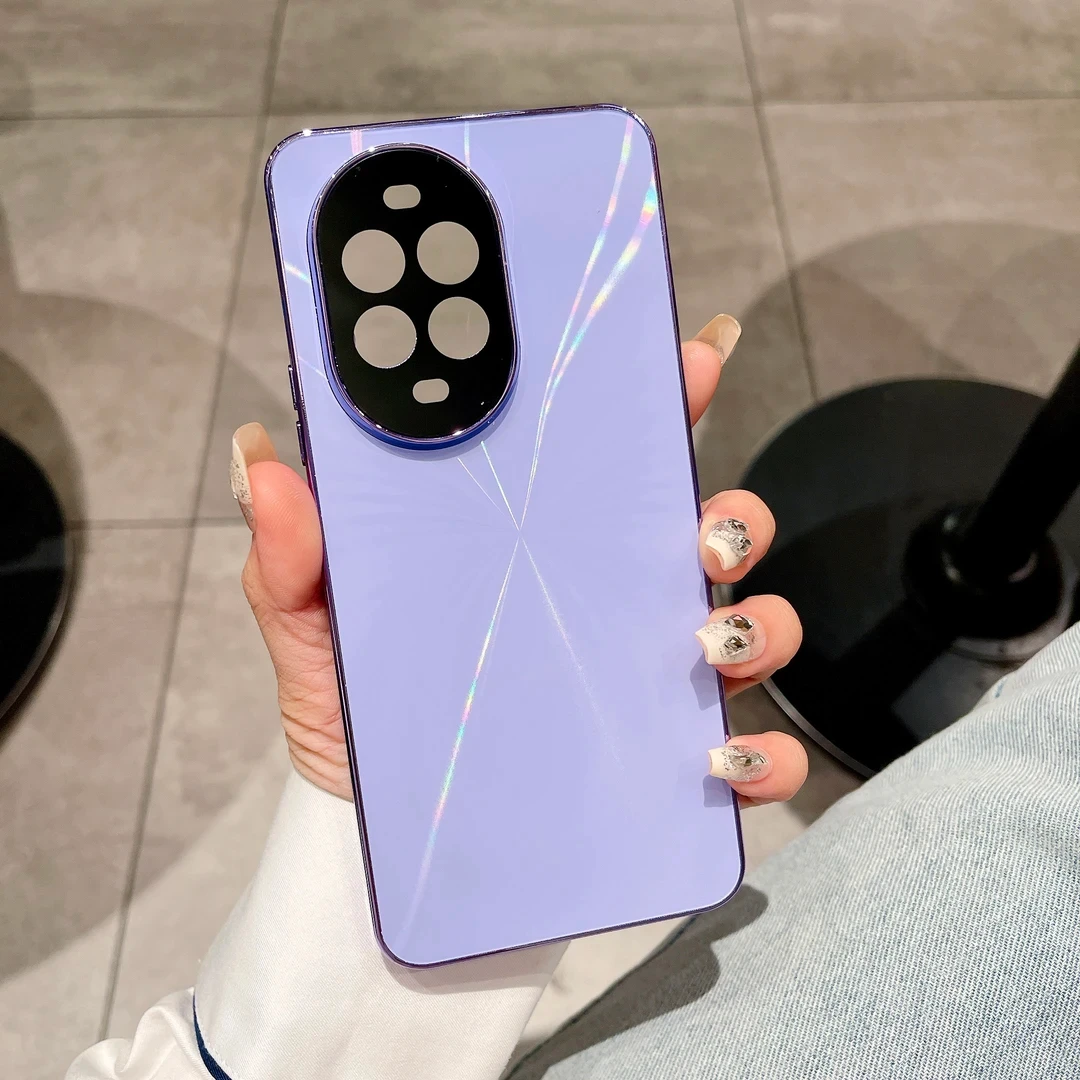 镭射CD纹适用华为nova14/nova13/pro手机壳电镀防滑条全包防摔