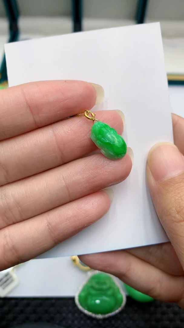 【闪购商品】翡翠颈饰18K金镶嵌            8