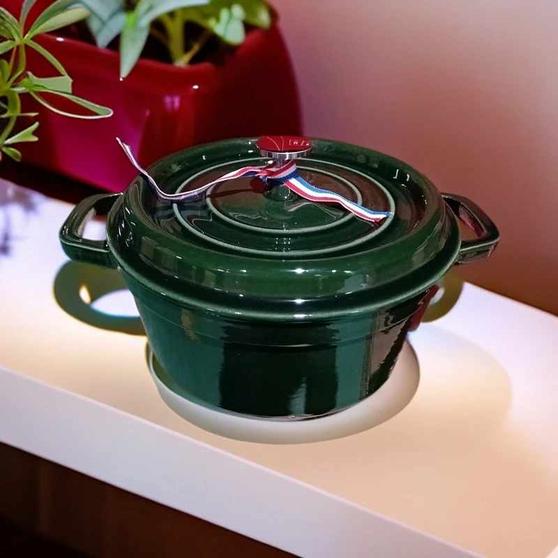 24口径经典珐琅锅铸铁锅家用炖锅煮锅不粘锅健康养生锅多功能炖锅