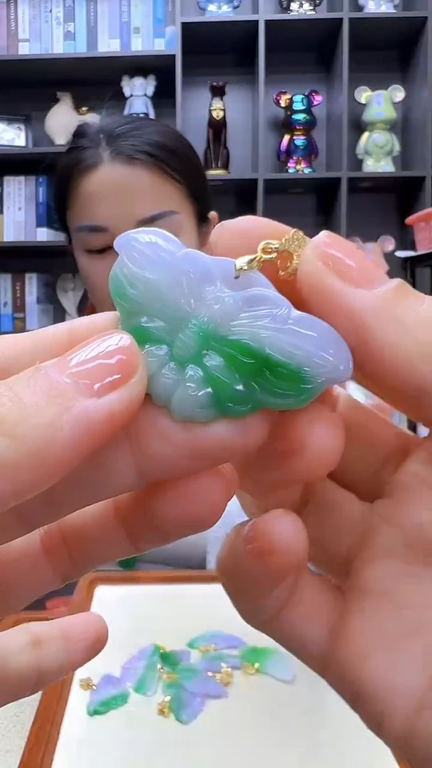 翡翠14K金镶嵌颈饰丹丹diy劲饰