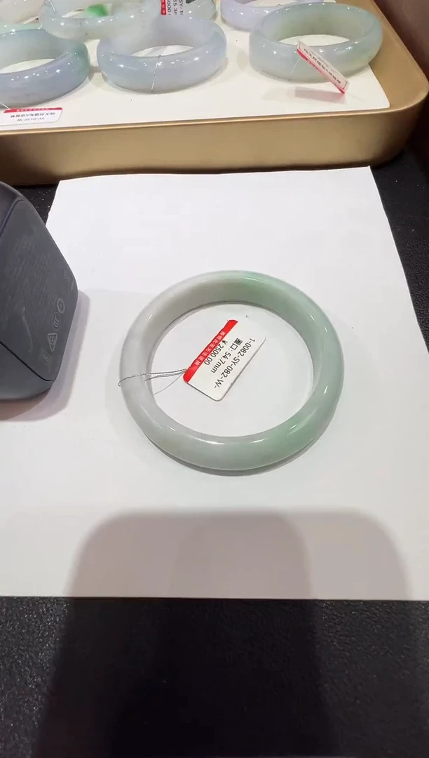 纯天然缅甸A货翡翠手镯54-55mm-纹-82号