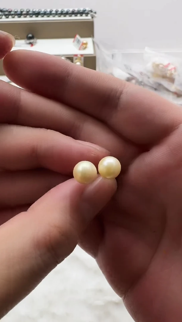 【闪购商品】海水珍珠AQ未镶嵌海水珍珠耳钉@@