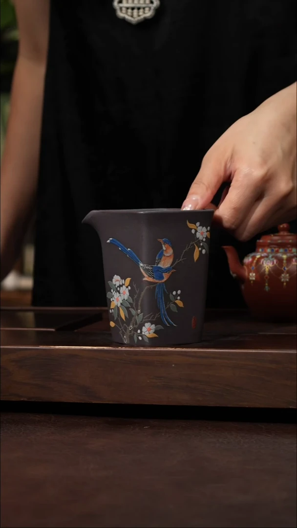 茶壶紫砂天青全手公道杯