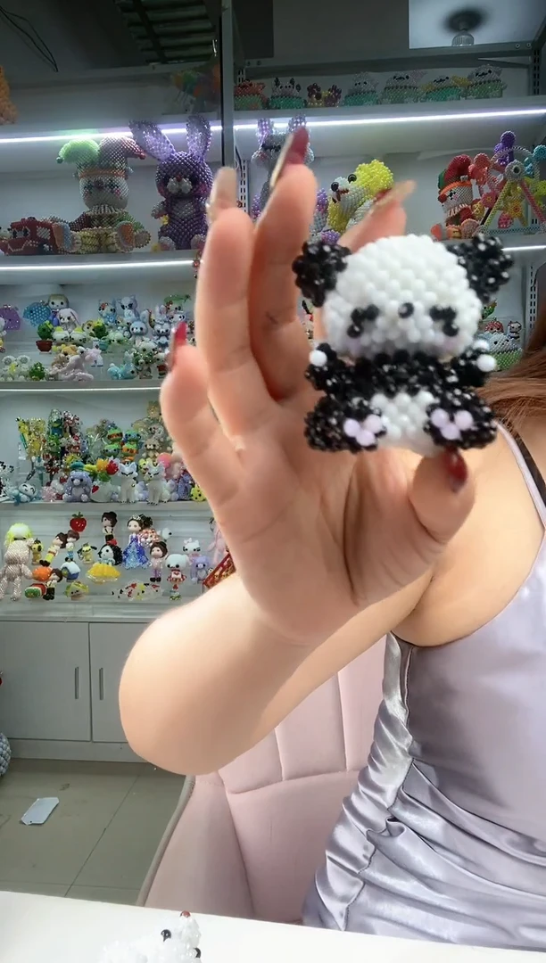 玻璃0101卡4水晶熊猫宝宝材料包1套