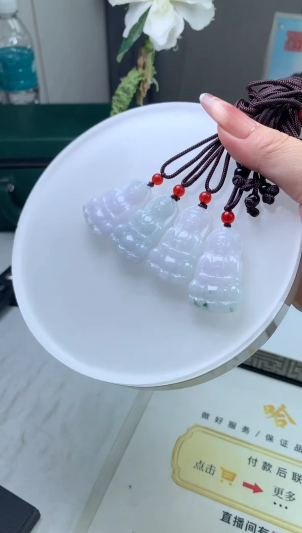 颈饰未镶嵌翡翠观音多样性发一件