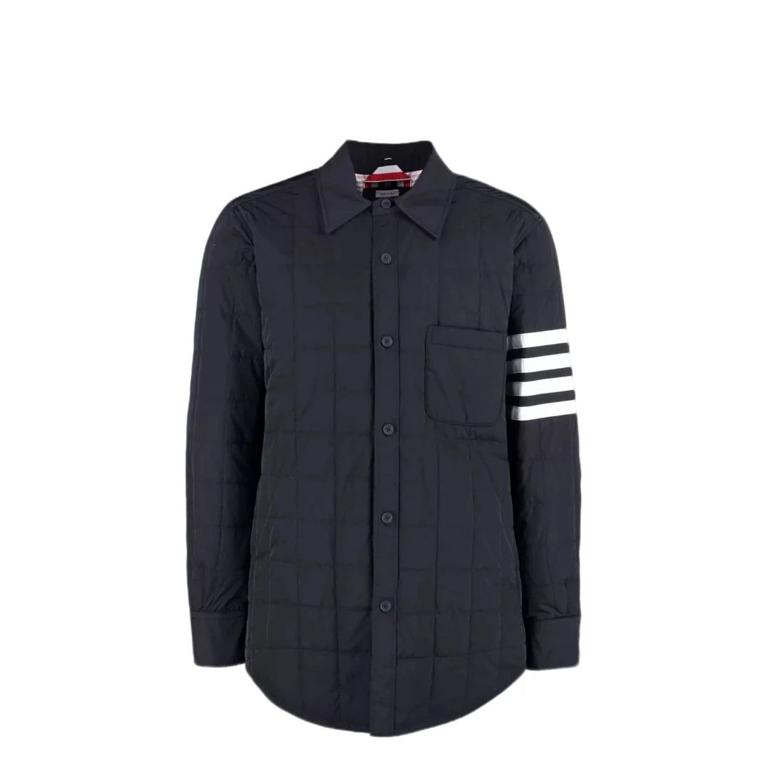 【官方旗舰】THOMBRONMAN汤姆布郎四条纹填充衬衫式夹克tb羽绒服