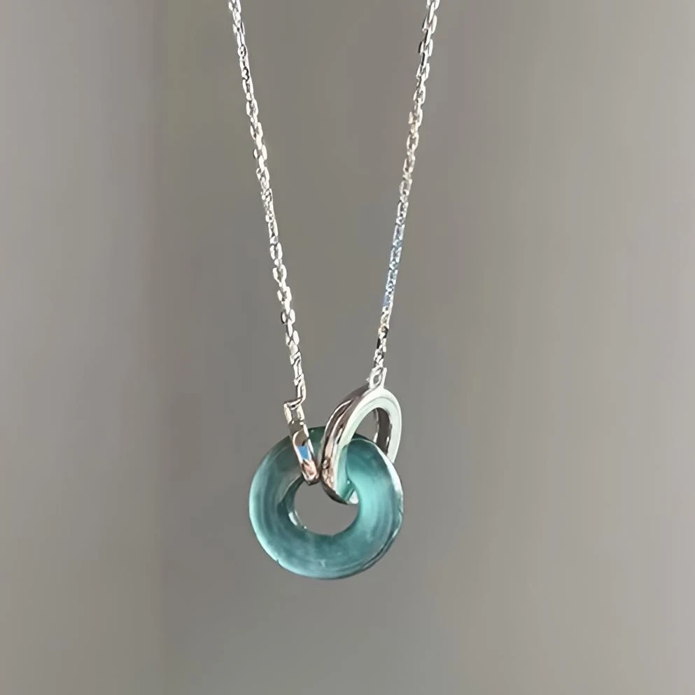 铜合金项链 镀18K光面平安扣夏季女款万能链diy无吊坠扣百搭项链