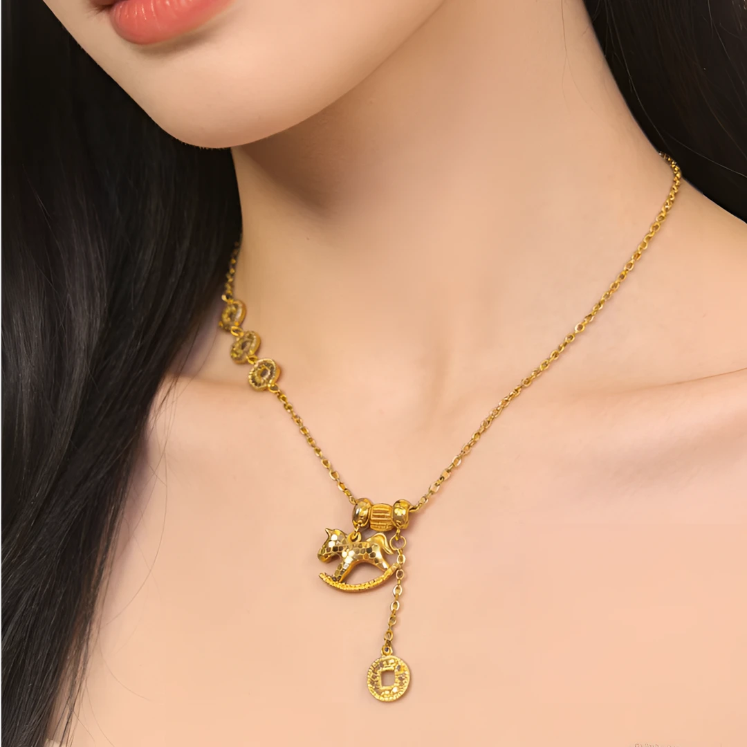 镀K金金色爆闪碎冰冰马上有钱轻奢气质高端时尚百搭套链