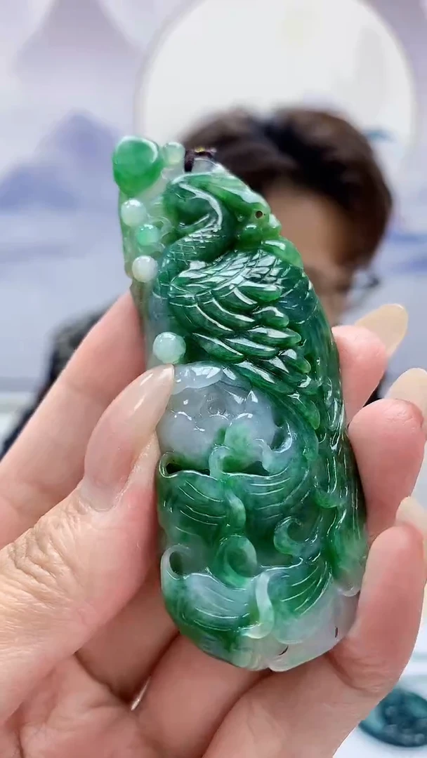 未镶嵌定制翡翠5159MM-毛货挂件84