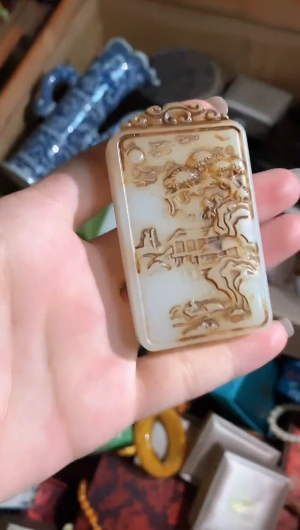 和田玉未镶嵌颈饰永玉阁精品专属摆件