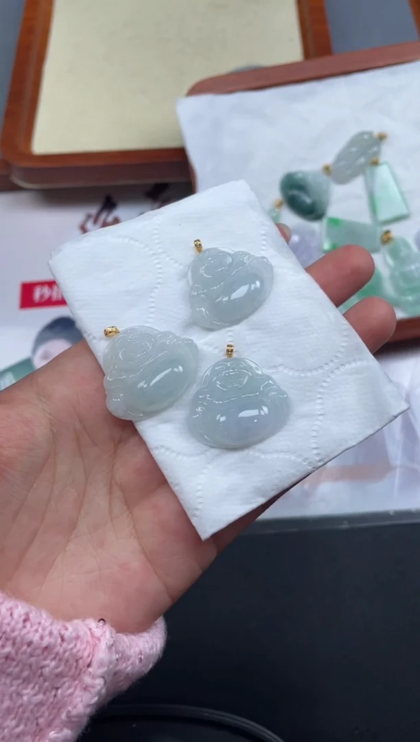 【闪购商品】定制翡翠18K金镶嵌-19HDJT0122946多样性发其一