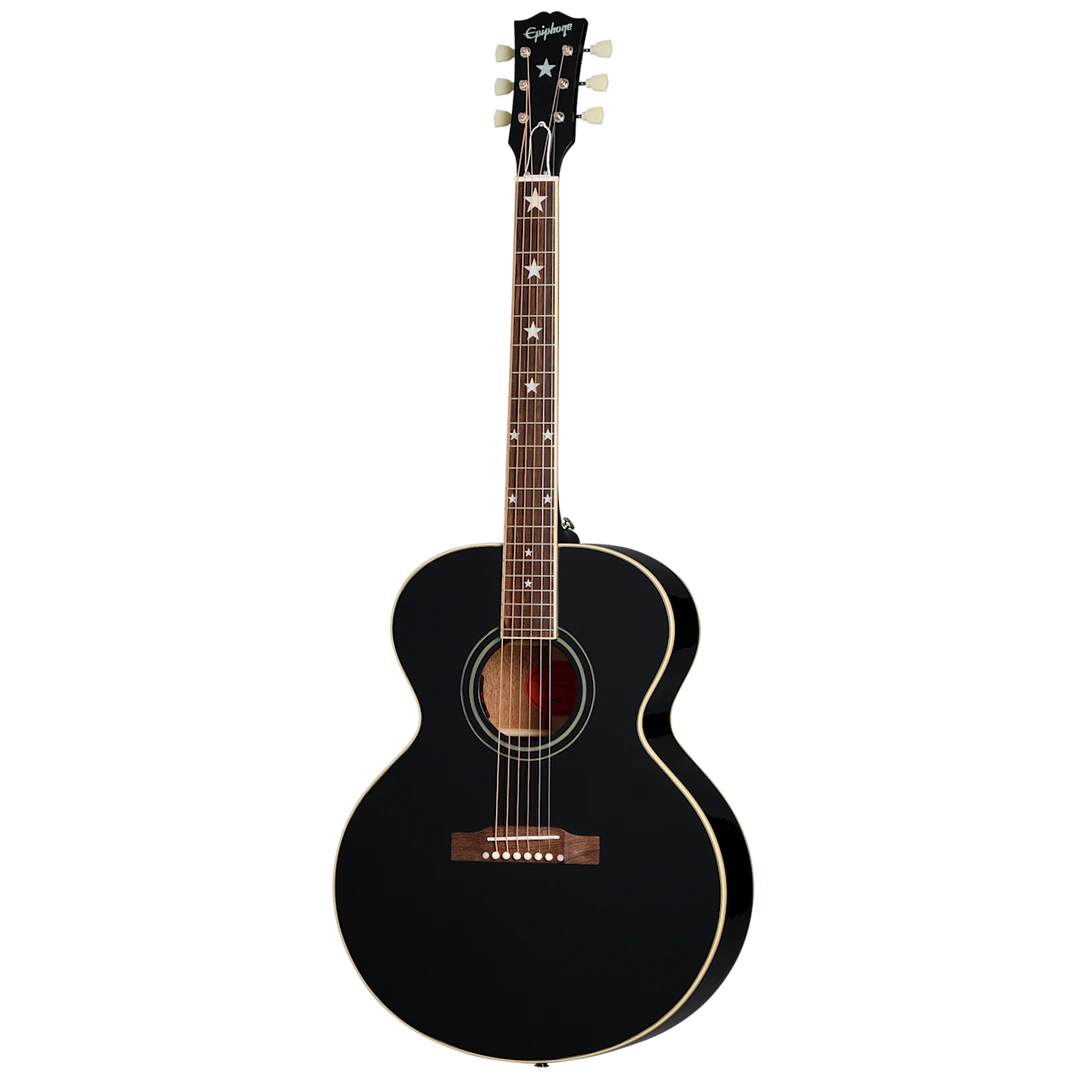 Epiphone依霹风J-180 LS民谣吉他电箱吉他黑色