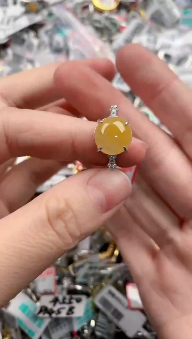 银S925镶嵌戒指翡翠999----4