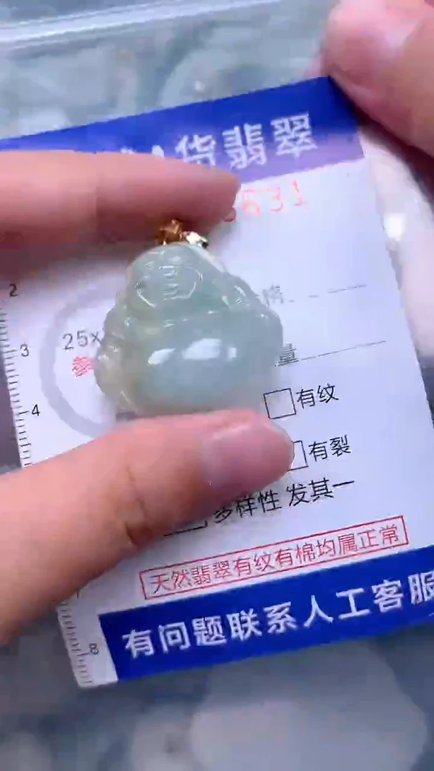 翡翠未镶嵌吊坠(不含链)1
