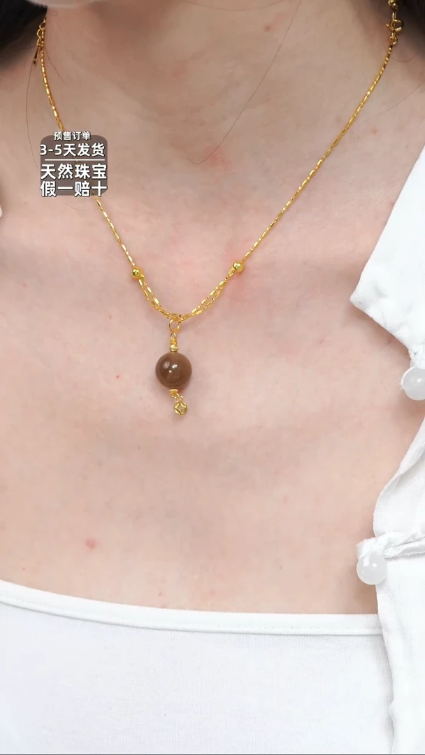 和田玉（糖玉）银S925镶嵌吊坠(不含链)糖玉吊坠/